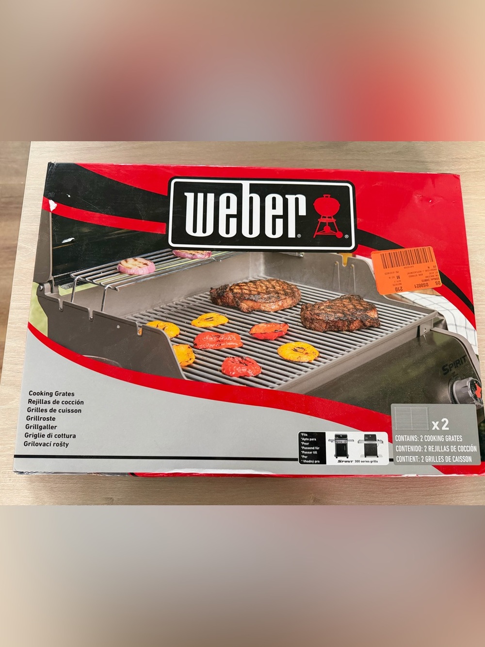 New Weber Spirit II 300 series 2 pack stainless steel cooking grate